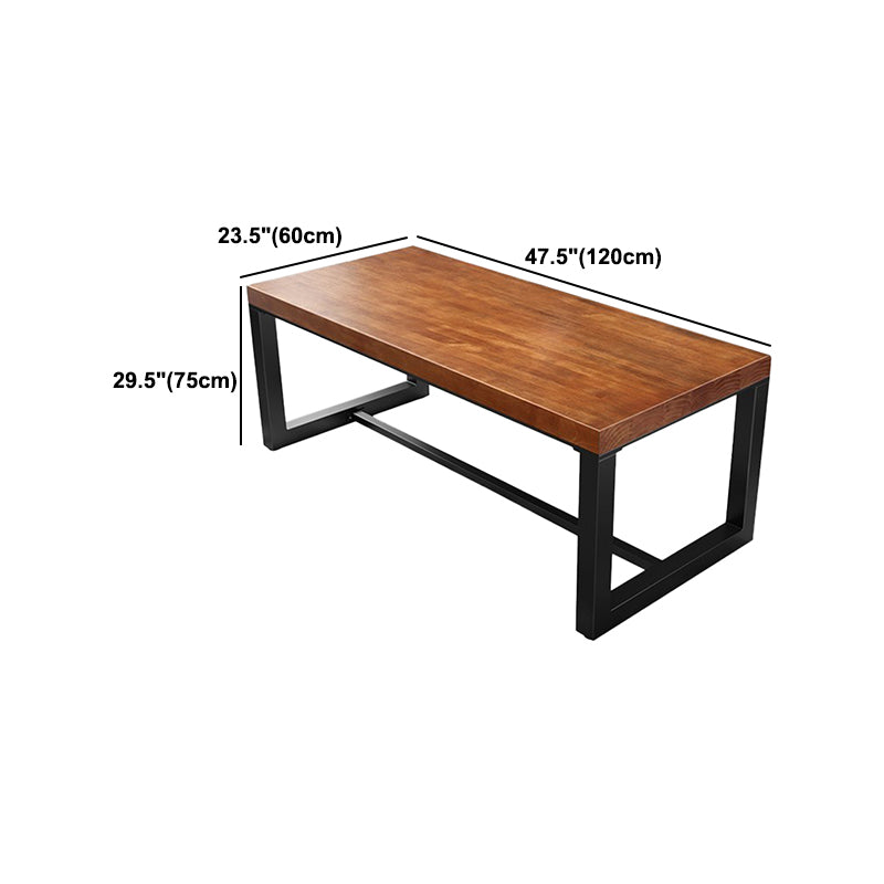 Industrial Rectangular Writing Desk Solid Wood Office Desk for Office