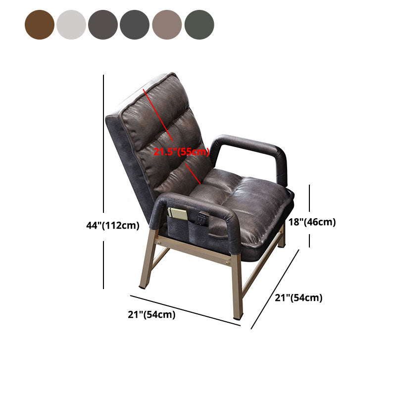 Modern Style Task Chair Mid-Back Upholstered Office Chair for Home