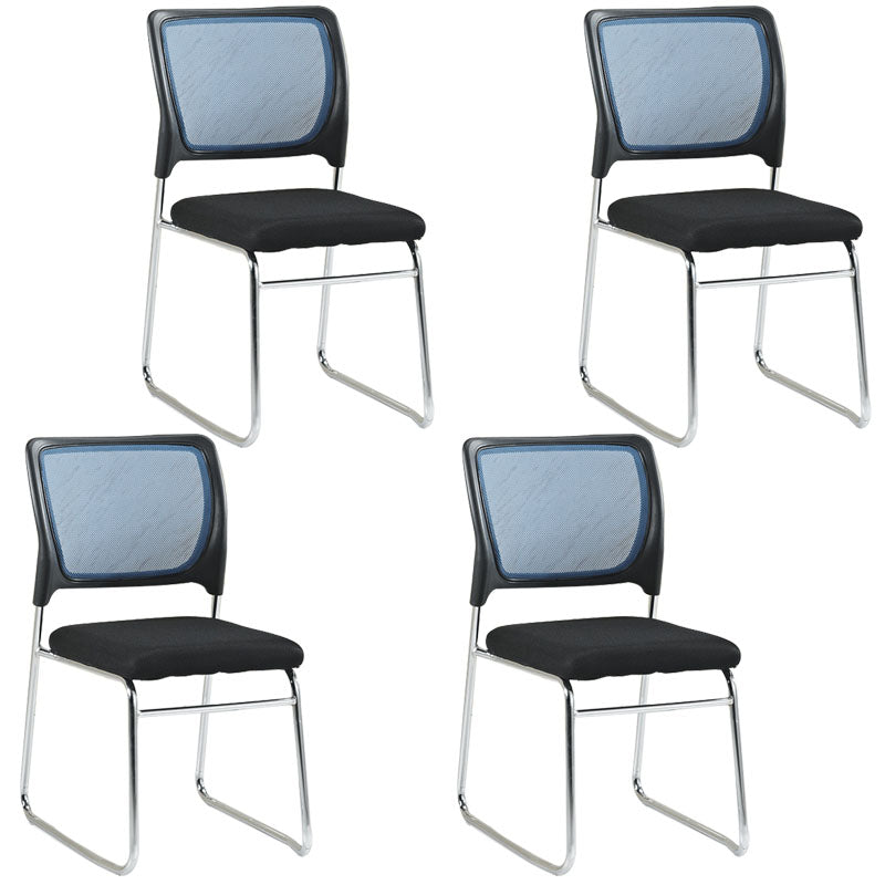 Modern Metal Desk Chair Deluxe Chair With Breathable AirGrid Seat and Back Home Offic