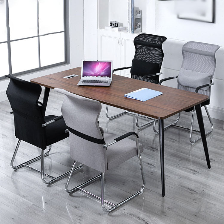 Modern Ergonomic Computer Chair Chrome Frame Office Chair with Metal Base