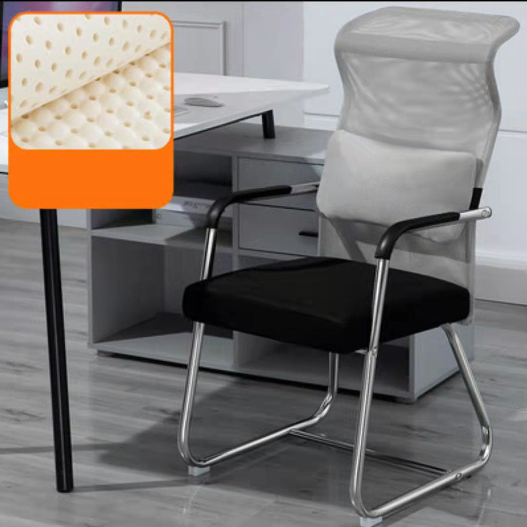 Modern Ergonomic Computer Chair Chrome Frame Office Chair with Metal Base