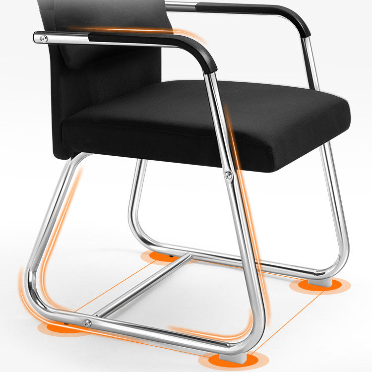 Modern Ergonomic Computer Chair Chrome Frame Office Chair with Metal Base