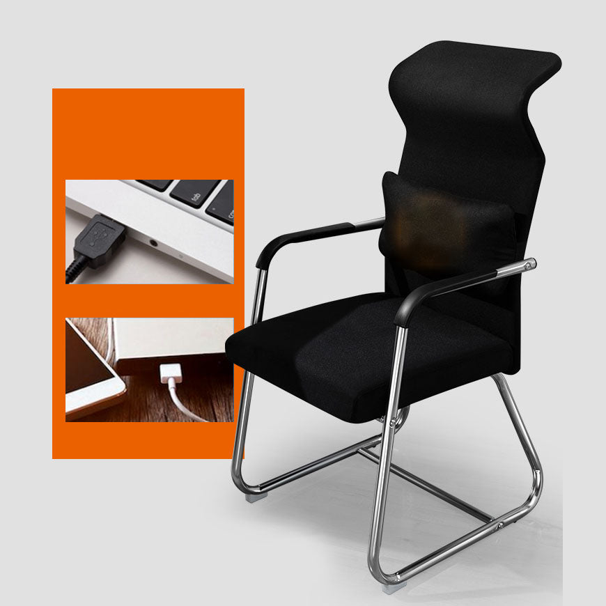 Modern Ergonomic Computer Chair Chrome Frame Office Chair with Metal Base