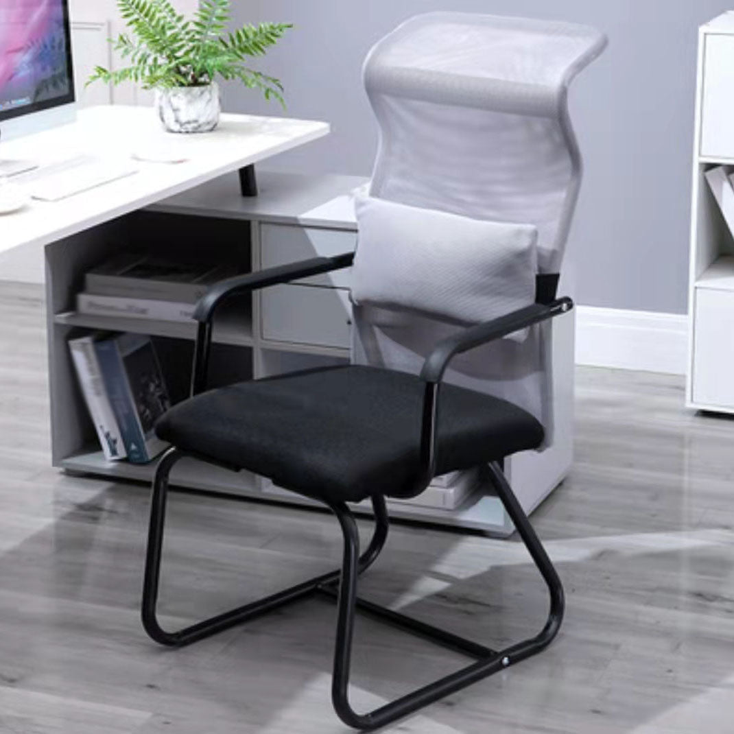 Modern Ergonomic Computer Chair Chrome Frame Office Chair with Metal Base