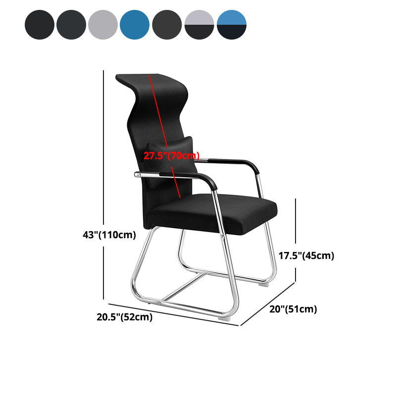 Modern Ergonomic Computer Chair Chrome Frame Office Chair with Metal Base