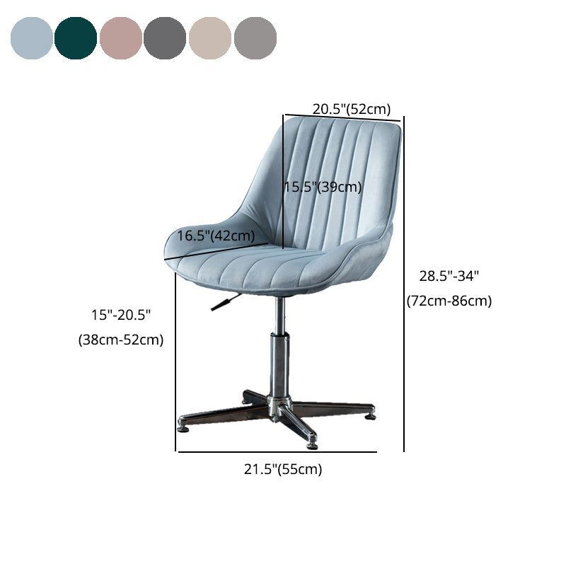 Modern Metal Desk Chair with Mid Back and Adjustable Seat Height Home Office Chair