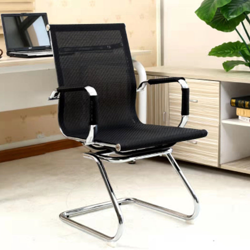 Upholstered Computer Desk Chair with Metal Frame Contemporary Ergonomic Office Chair