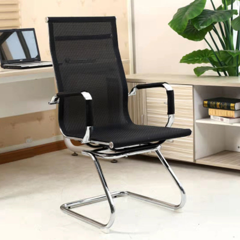 Upholstered Computer Desk Chair with Metal Frame Contemporary Ergonomic Office Chair