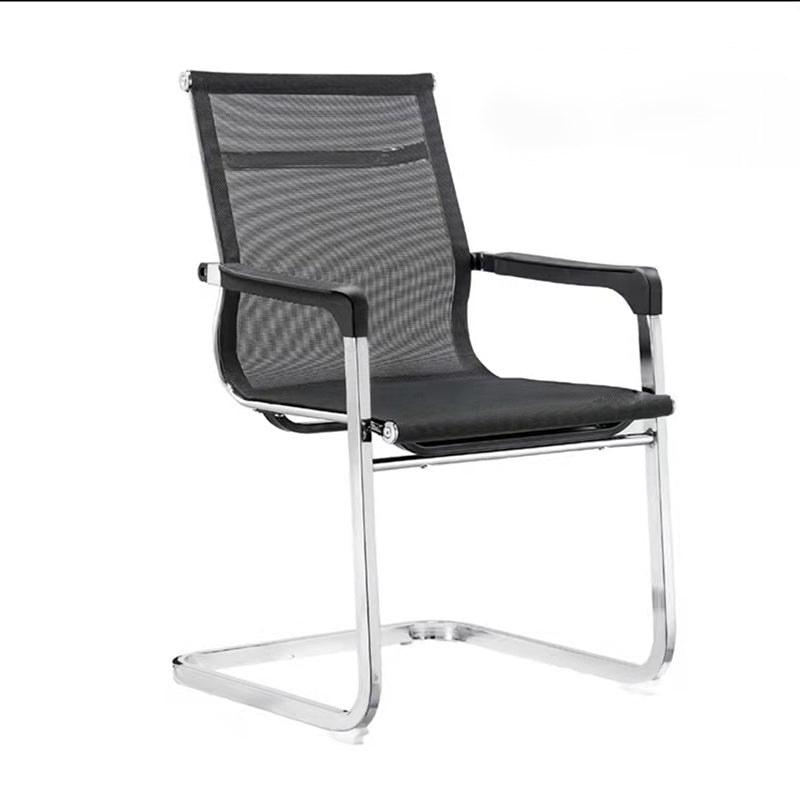 Upholstered Computer Desk Chair with Metal Frame Contemporary Ergonomic Office Chair