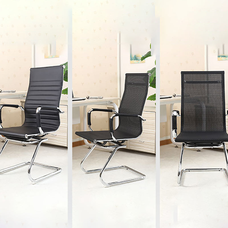 Upholstered Computer Desk Chair with Metal Frame Contemporary Ergonomic Office Chair