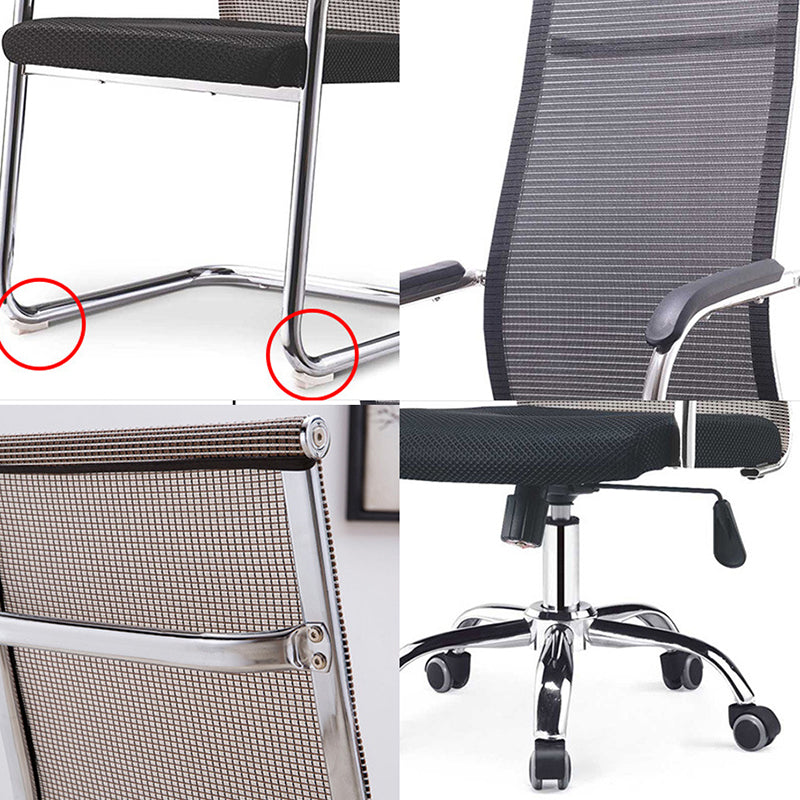 Modern Black Metal Conference Chair with Mid Back and Hight Back Home Office Chair