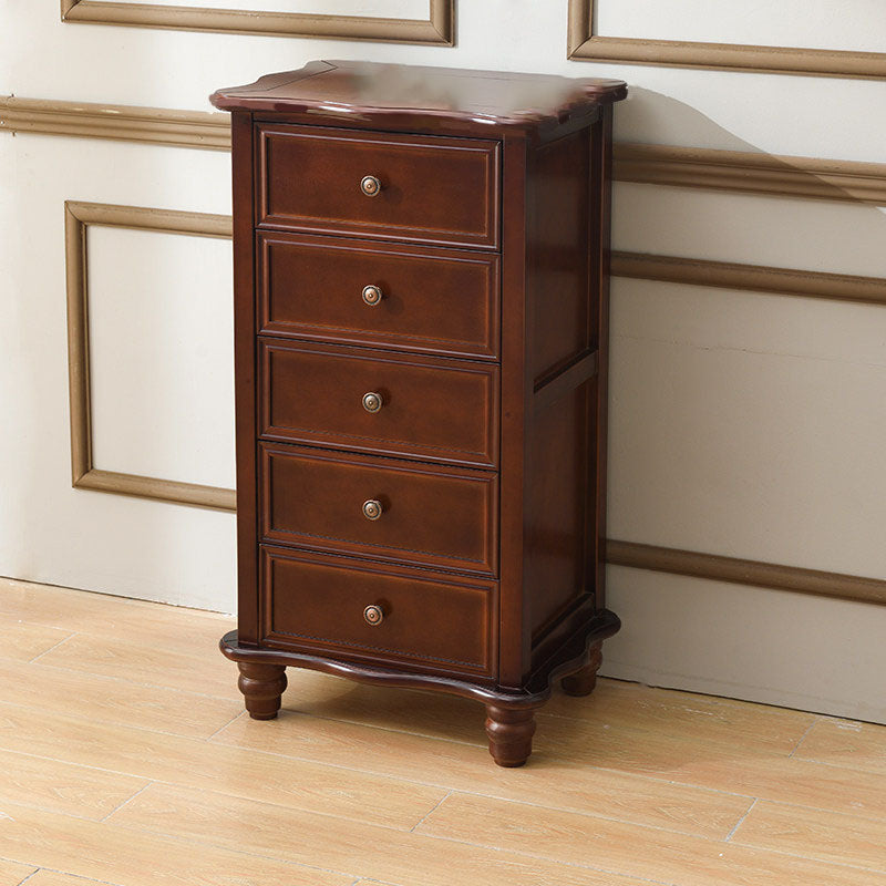 American Traditional Wood Lingerie Chest Bedroom Vertical Dresser without Mirror