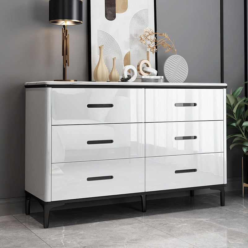 Contemporary Engineer Wood Dresser White Bedroom Storage Chest with Drawer