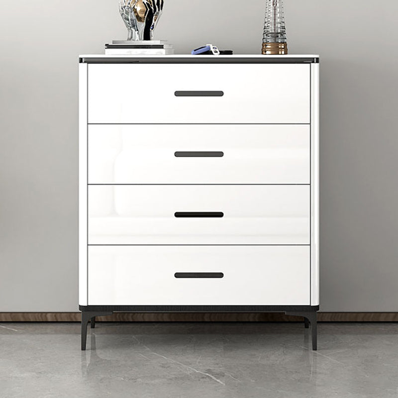 Contemporary Engineer Wood Dresser White Bedroom Storage Chest with Drawer