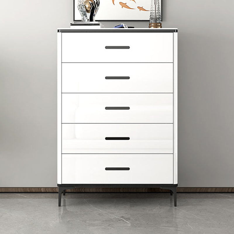 Contemporary Engineer Wood Dresser White Bedroom Storage Chest with Drawer