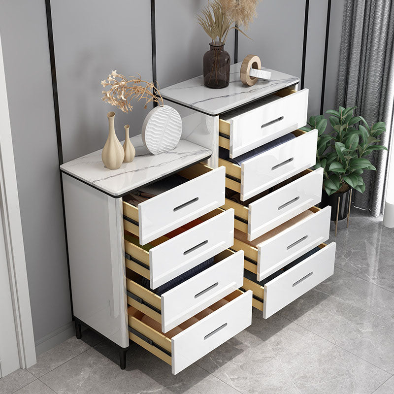 Contemporary Engineer Wood Dresser White Bedroom Storage Chest with Drawer