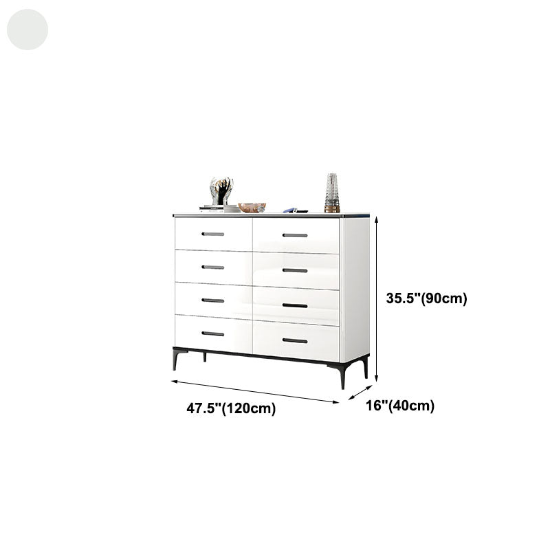 Contemporary Engineer Wood Dresser White Bedroom Storage Chest with Drawer