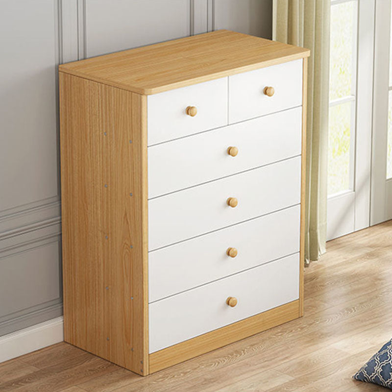 Contemporary Wood Vertical Dresser Bedroom Storage Chest with Drawer