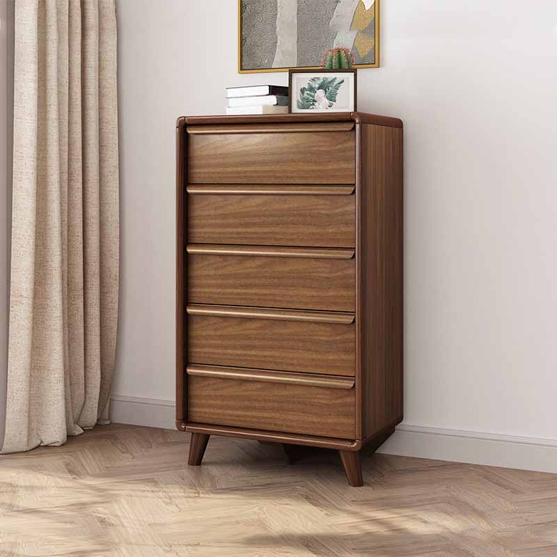 Traditional Rubber Wood Dresser Bedroom Storage Chest Dresser with Drawer