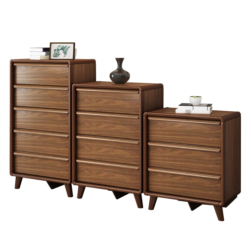 Traditional Rubber Wood Dresser Bedroom Storage Chest Dresser with Drawer