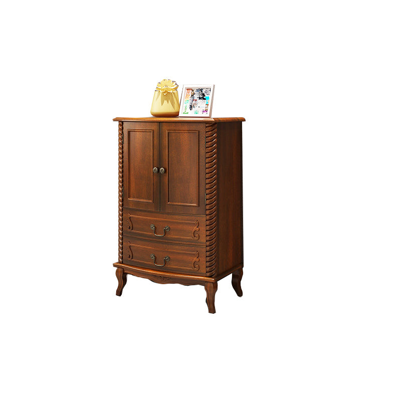 American Traditional Wood Lingerie Chest Brown Bedroom Vertical Dresser