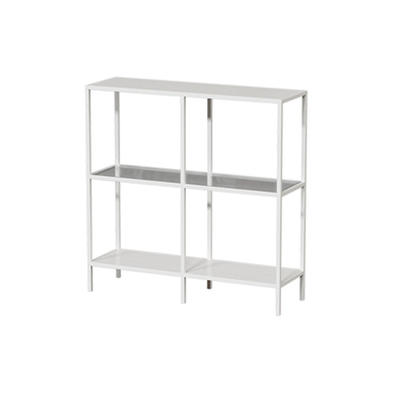 Contemporary Style Bookcase Metal Open Back Bookshelf for Home Office Use