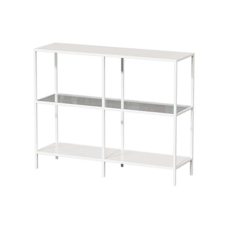 Contemporary Style Bookcase Metal Open Back Bookshelf for Home Office Use