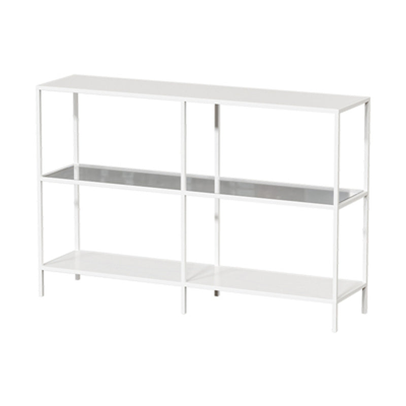 Contemporary Style Bookcase Metal Open Back Bookshelf for Home Office Use