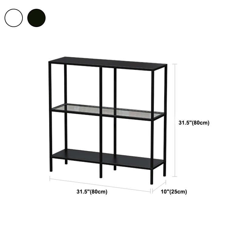 Contemporary Style Bookcase Metal Open Back Bookshelf for Home Office Use