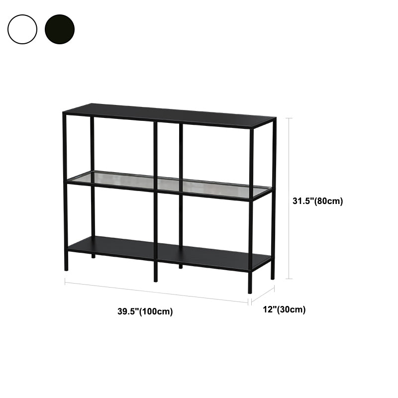 Contemporary Style Bookcase Metal Open Back Bookshelf for Home Office Use