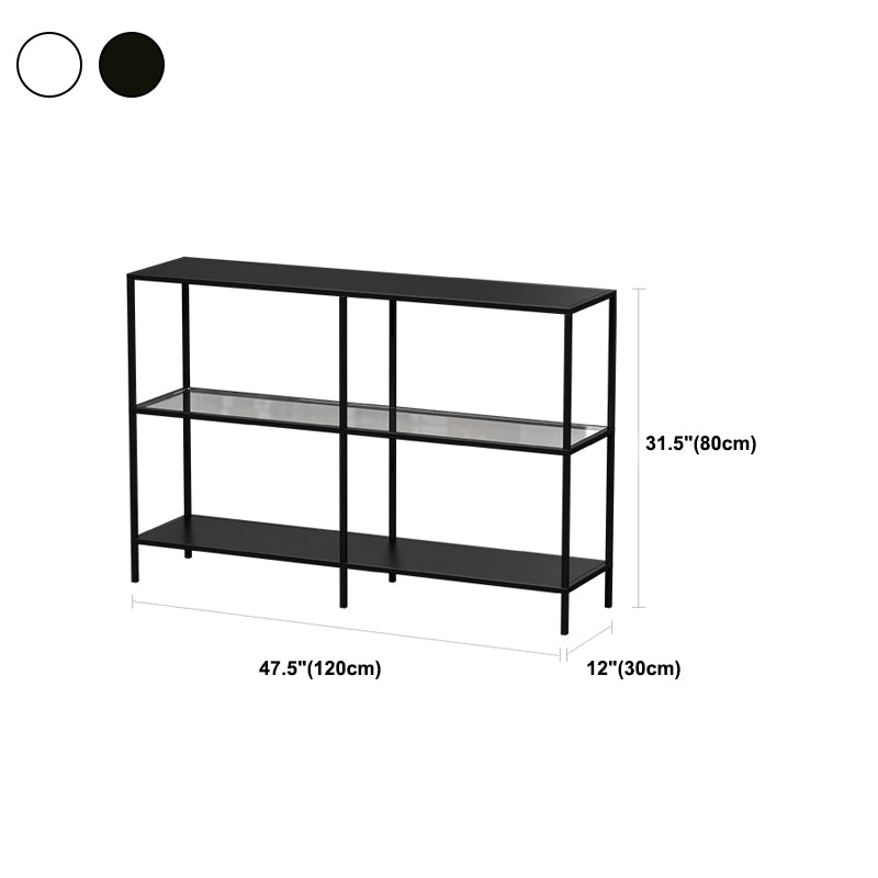 Contemporary Style Bookcase Metal Open Back Bookshelf for Home Office Use