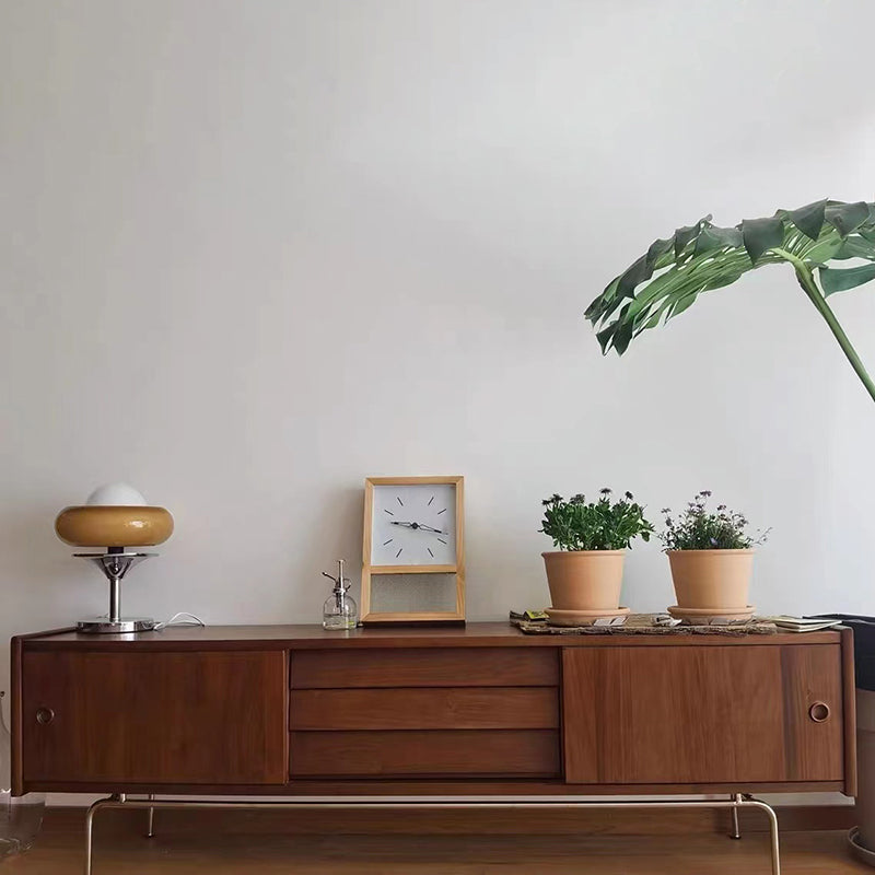 Traditional Brown TV Media Stand with Drawers Wood TV Stand Console