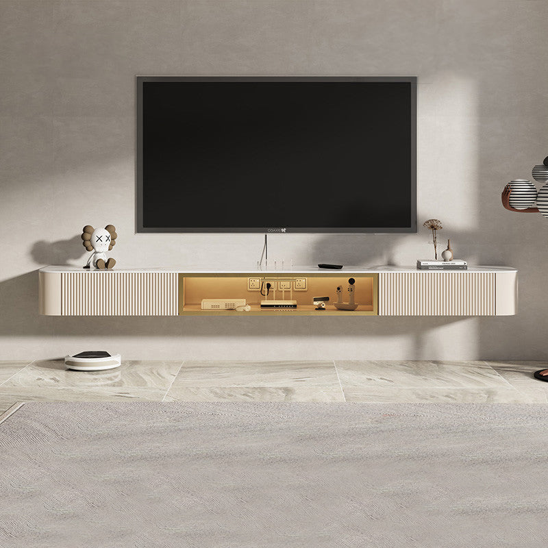 Wall-mounted Enclosed TV Storage Luxury Sintered Stone TV Cabinet