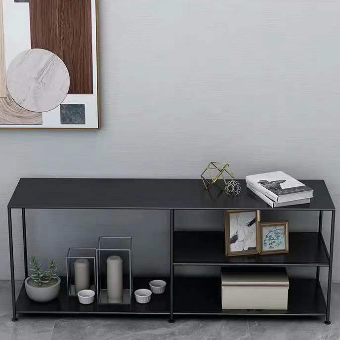 19.69"H TV Stand Industrial Style Open Storage TV Console with 3-shelf