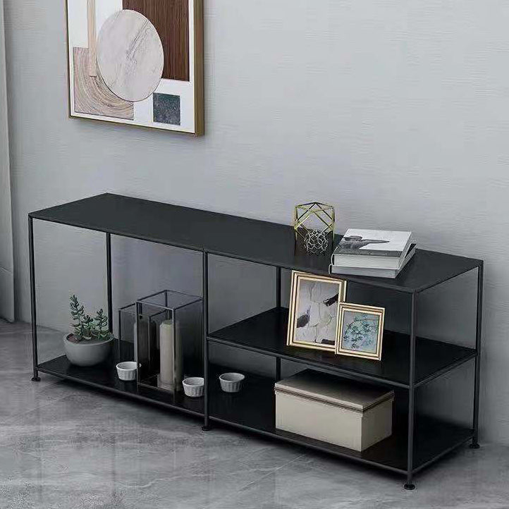 19.69"H TV Stand Industrial Style Open Storage TV Console with 3-shelf