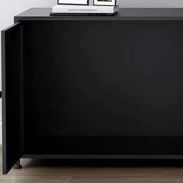 19.69"H TV Stand Industrial Style Open Storage TV Console with 3-shelf