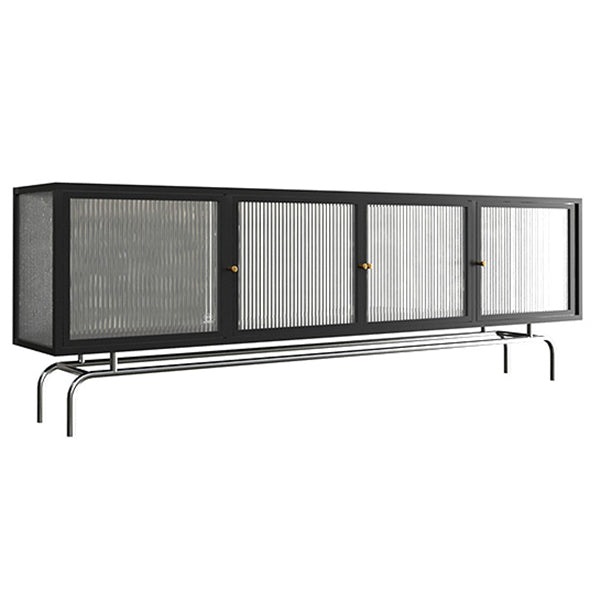 Industrial Home TV Cabinet Metal Enclosed TV Storage with Metal Legs