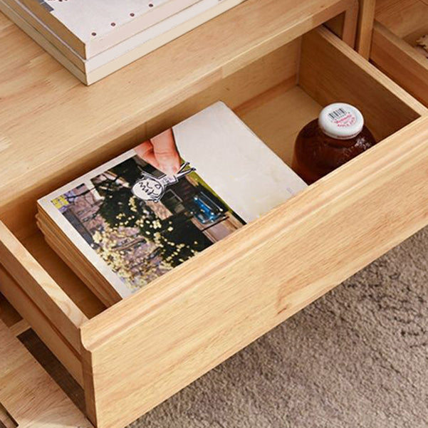 Wall - Mounted TV Stand , Solid Wood TV Stand With Cable Management and Storage