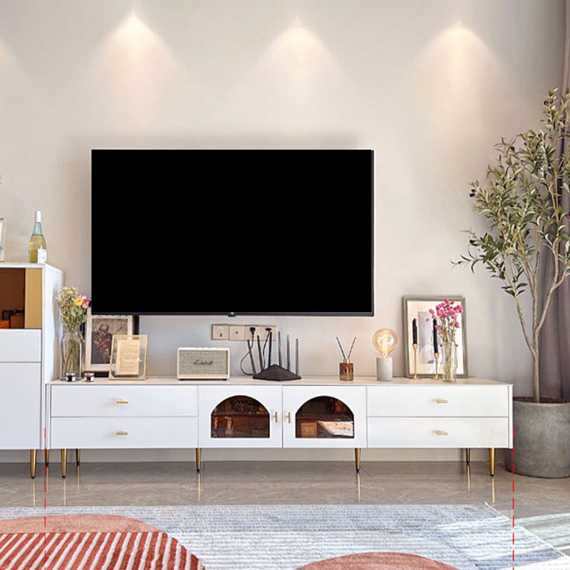 Luxury Enclosed TV Storage Sintered Stone TV Cabinet with Splayed Legs