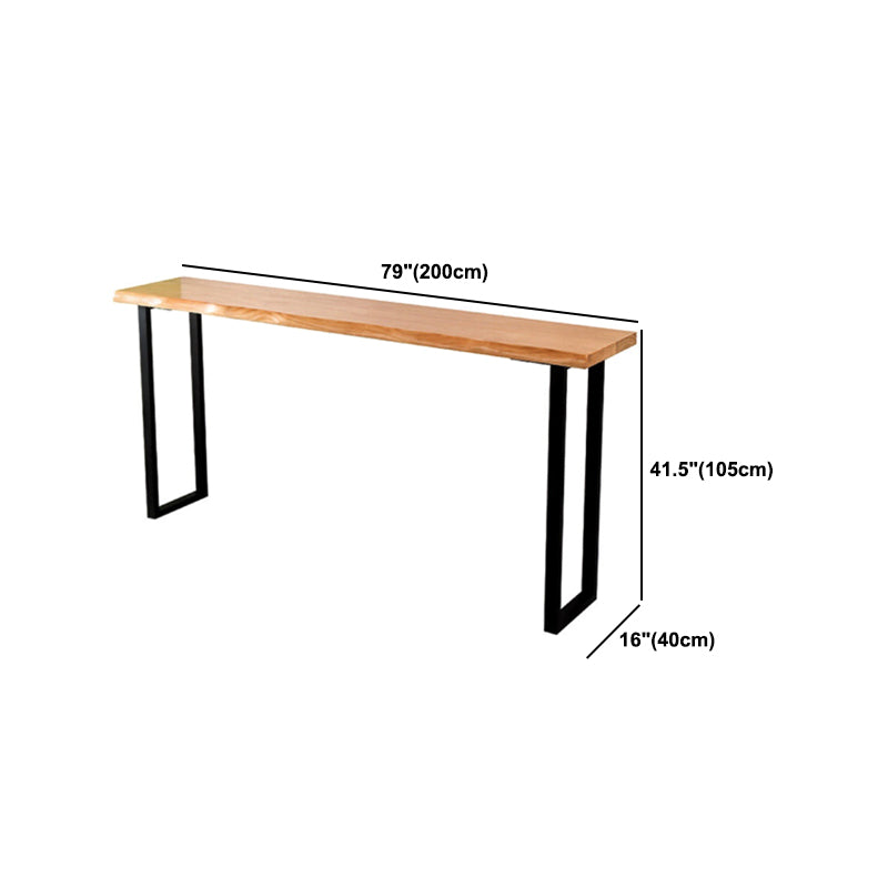 Modern Rectangle Pub/Bar Table Sled Metal Base Bar Height Table for Balcony