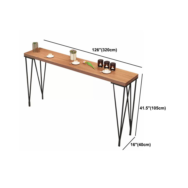 Modern Legs Counter Height Table Solid Wood Natural Bistro Accent Dining Table