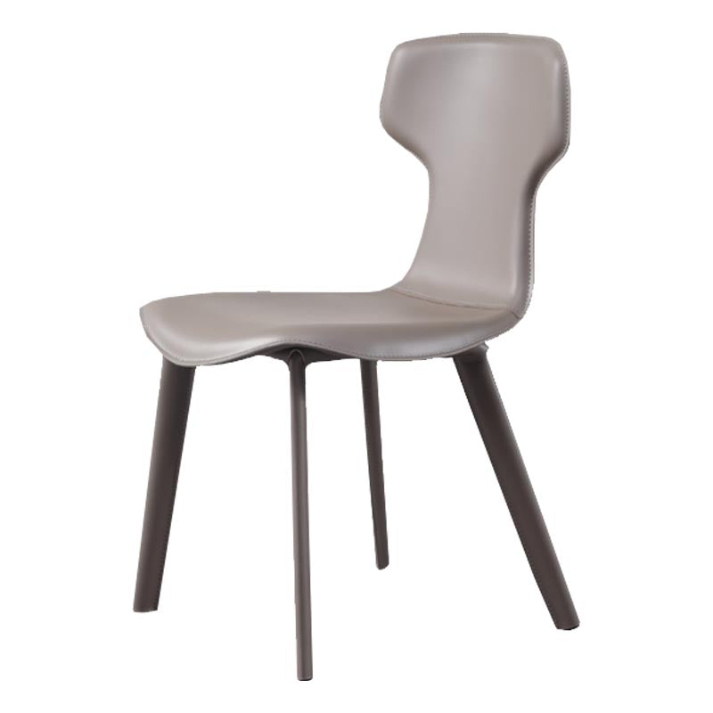 Contemporary Chairs Armless Dining Chair with Metal Legs for Kitchen