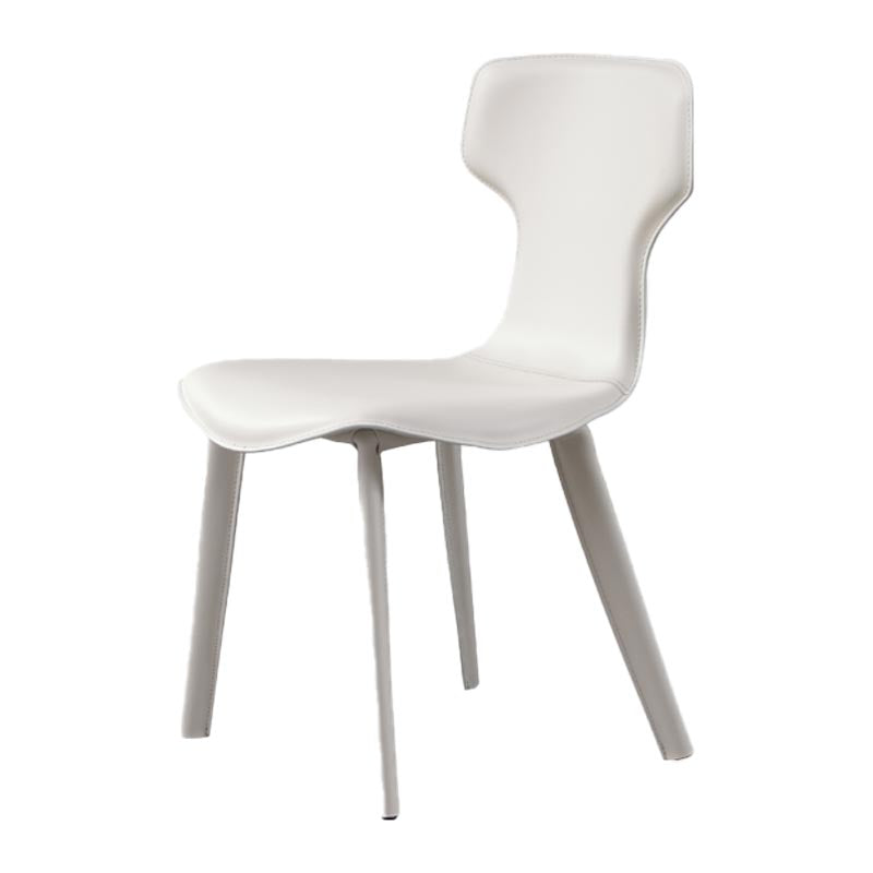 Contemporary Chairs Armless Dining Chair with Metal Legs for Kitchen