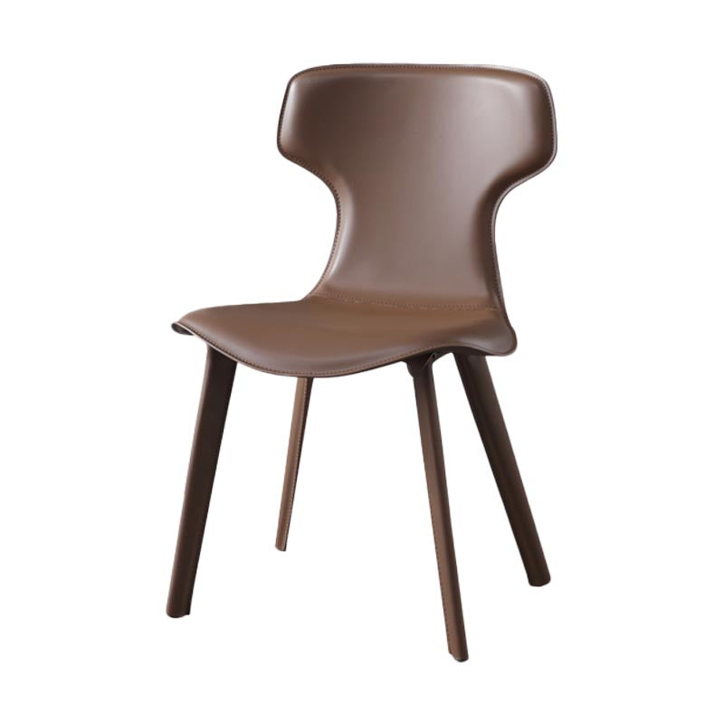 Contemporary Chairs Armless Dining Chair with Metal Legs for Kitchen