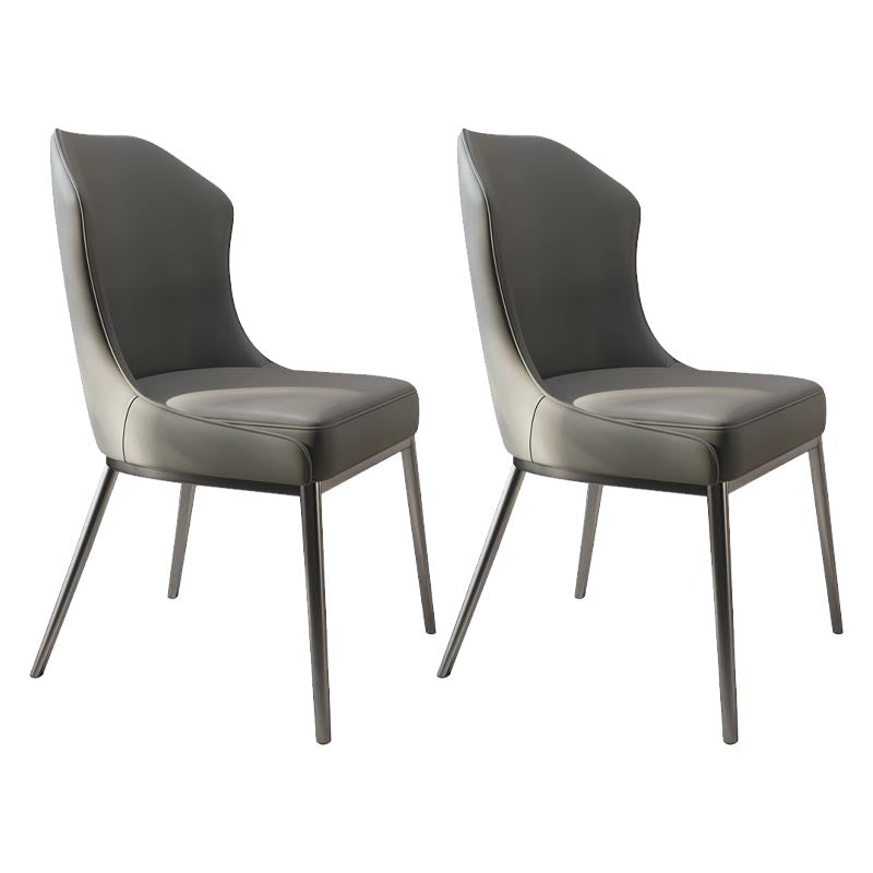 Nordic Glam Style Chair Dining Armless Chairs with Metal Legs for Kitchen