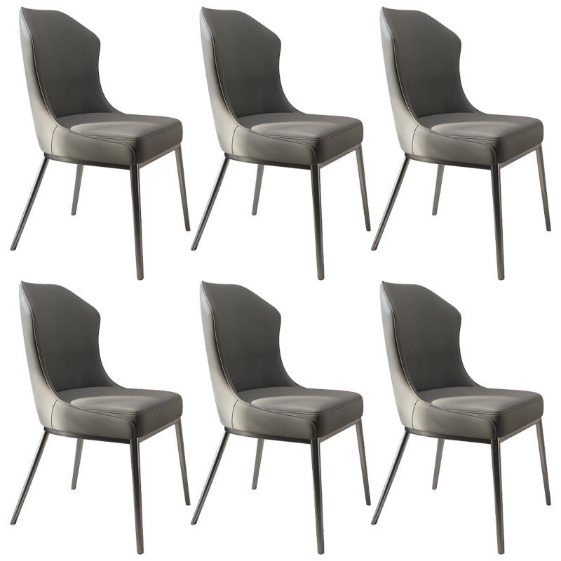 Nordic Glam Style Chair Dining Armless Chairs with Metal Legs for Kitchen