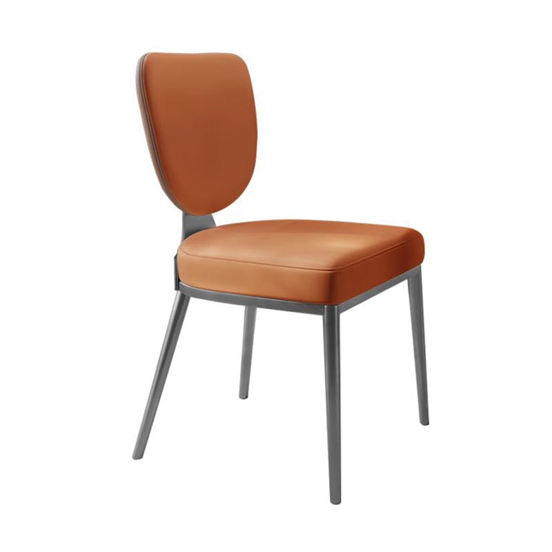 Contemporary Chairs Armless Dining Chairs with Metal Legs for Kitchen