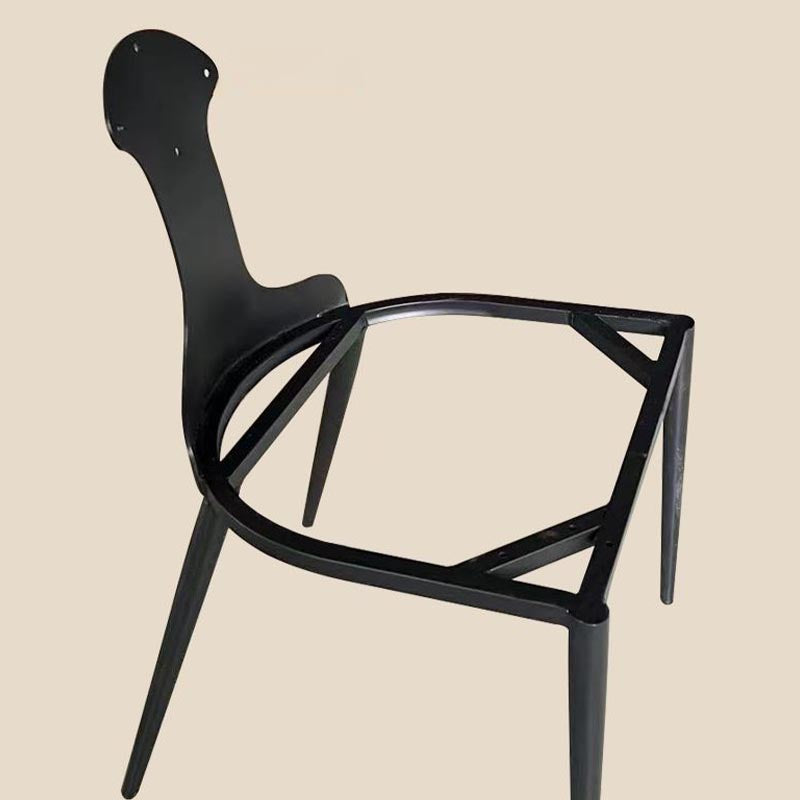 Contemporary Chairs Armless Dining Chairs with Metal Legs for Kitchen