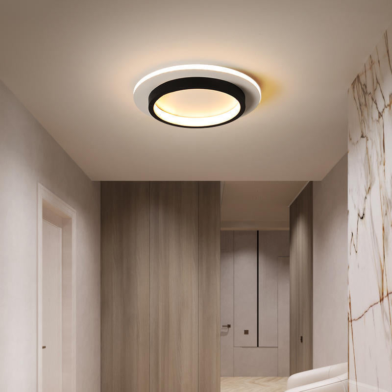 Modern Minimalist LED Ceiling Light Geometric Flush Mount with Acrylic Shade