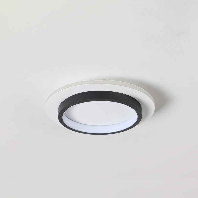 Modern Minimalist LED Ceiling Light Geometric Flush Mount with Acrylic Shade